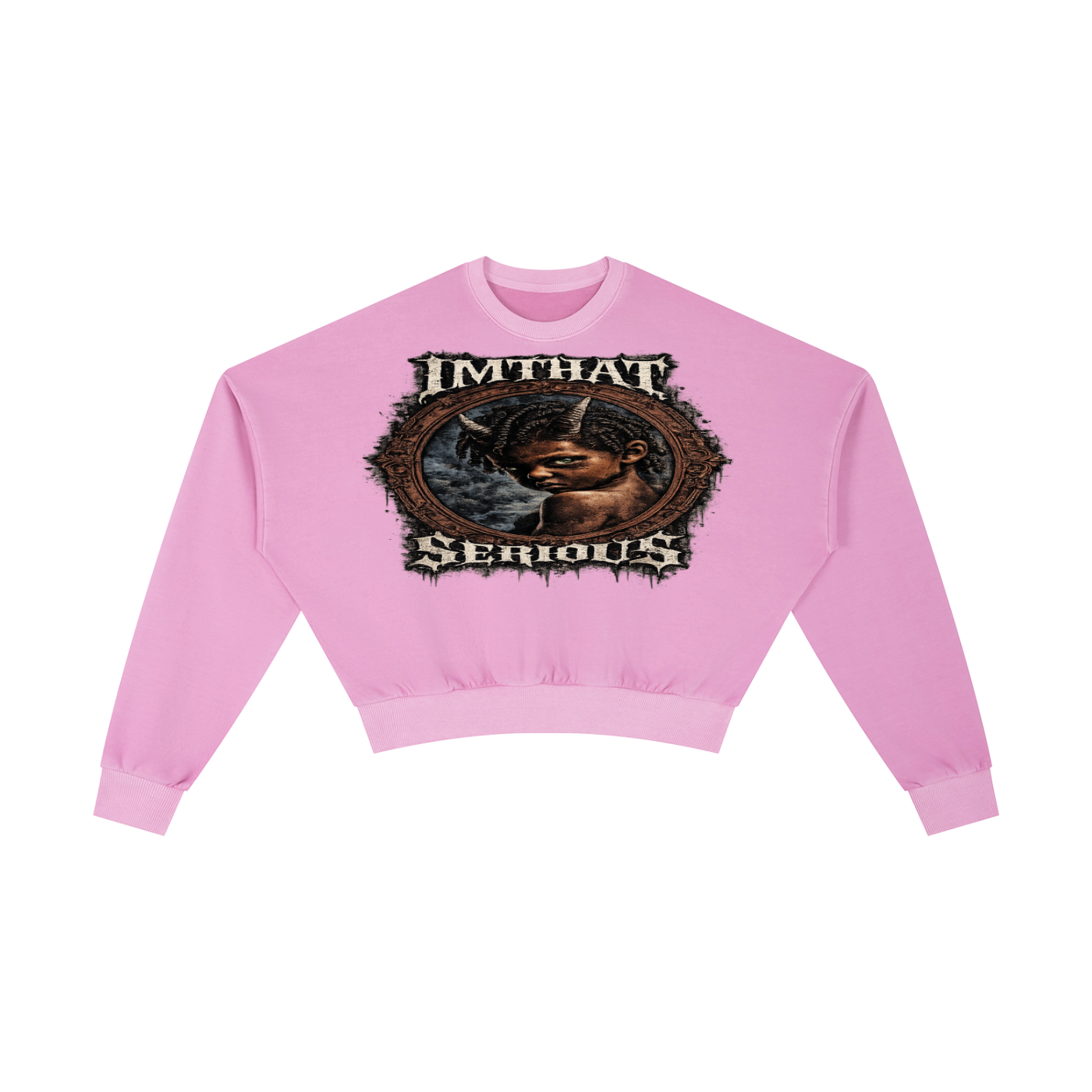 Stay Goated,IMTHATSERIOUS,Vintage Washed Cropped Sweatsh,Women,Women Sweatshirt,Women Vintage Crop Sweatshirt,Stay Goated Women,Stay Goated Women Sweatshirt,Vintage Washed Sweatshirt,Vintage Washed