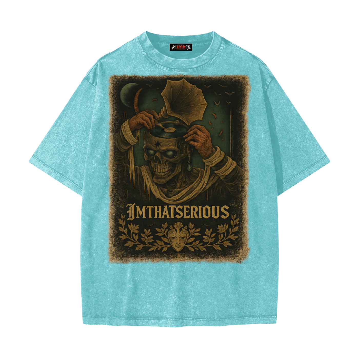 Snow Washed T-Shirt,Music Head,Music Head Men,Music Head Men T-Shirt,Men,Men T-Shirt,IMTHATSERIOUS