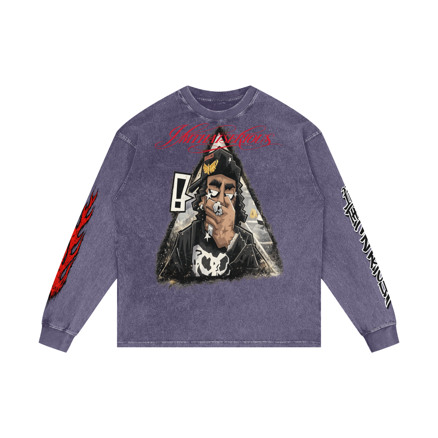 Acid Wash Oversize Long Sleeve,Sayless,Sayless Men,Sayless Men Long Sleeve T-Shir,Men,Men Long Sleeve T-Shirt,IMTHATSERIOUS