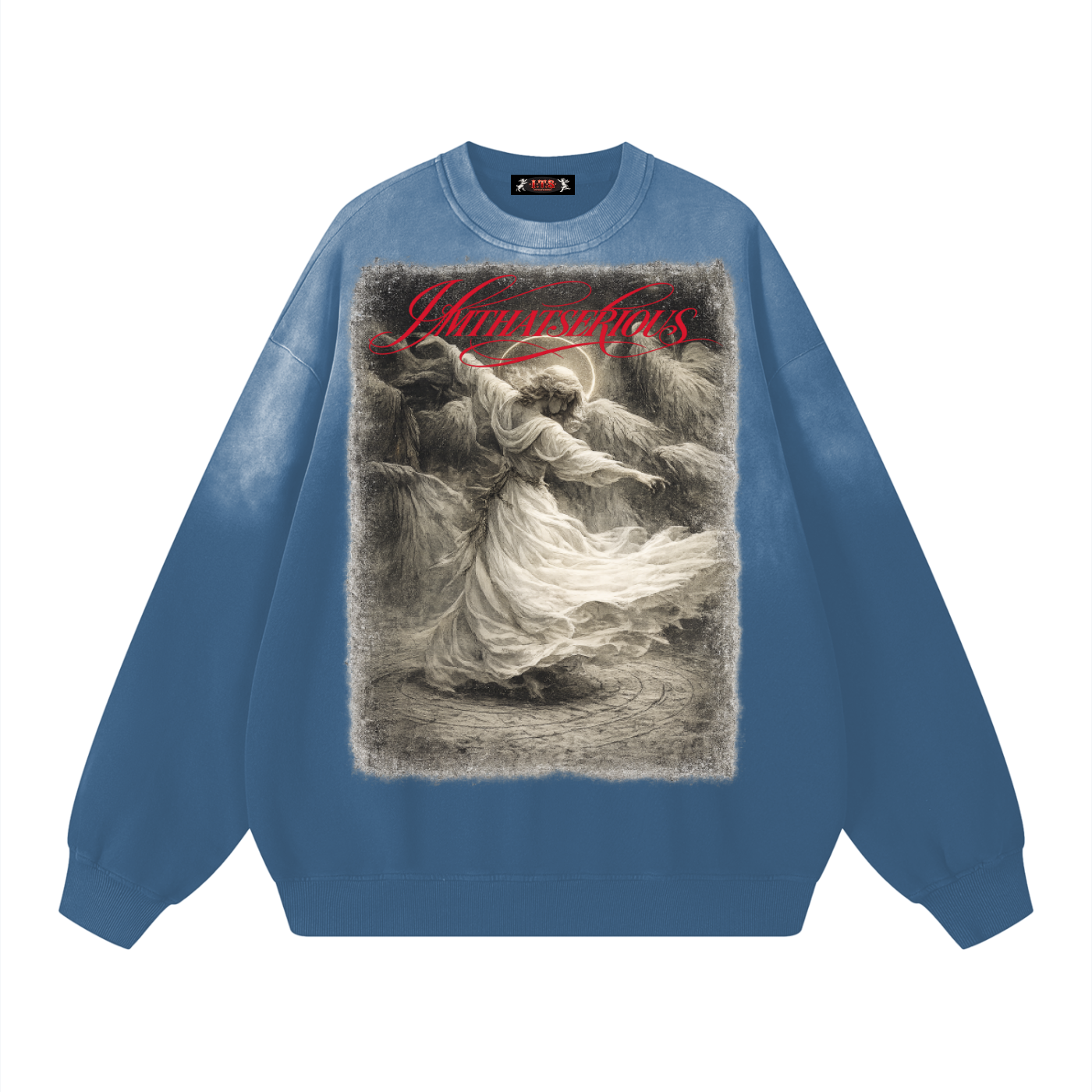 Sunfade Cotton Sweatshirt,Men,Men Sweatshirt,IMTHATSERIOUS,Angel Dance,Angel Dance Men,Angel Dance Men Sweatshirt