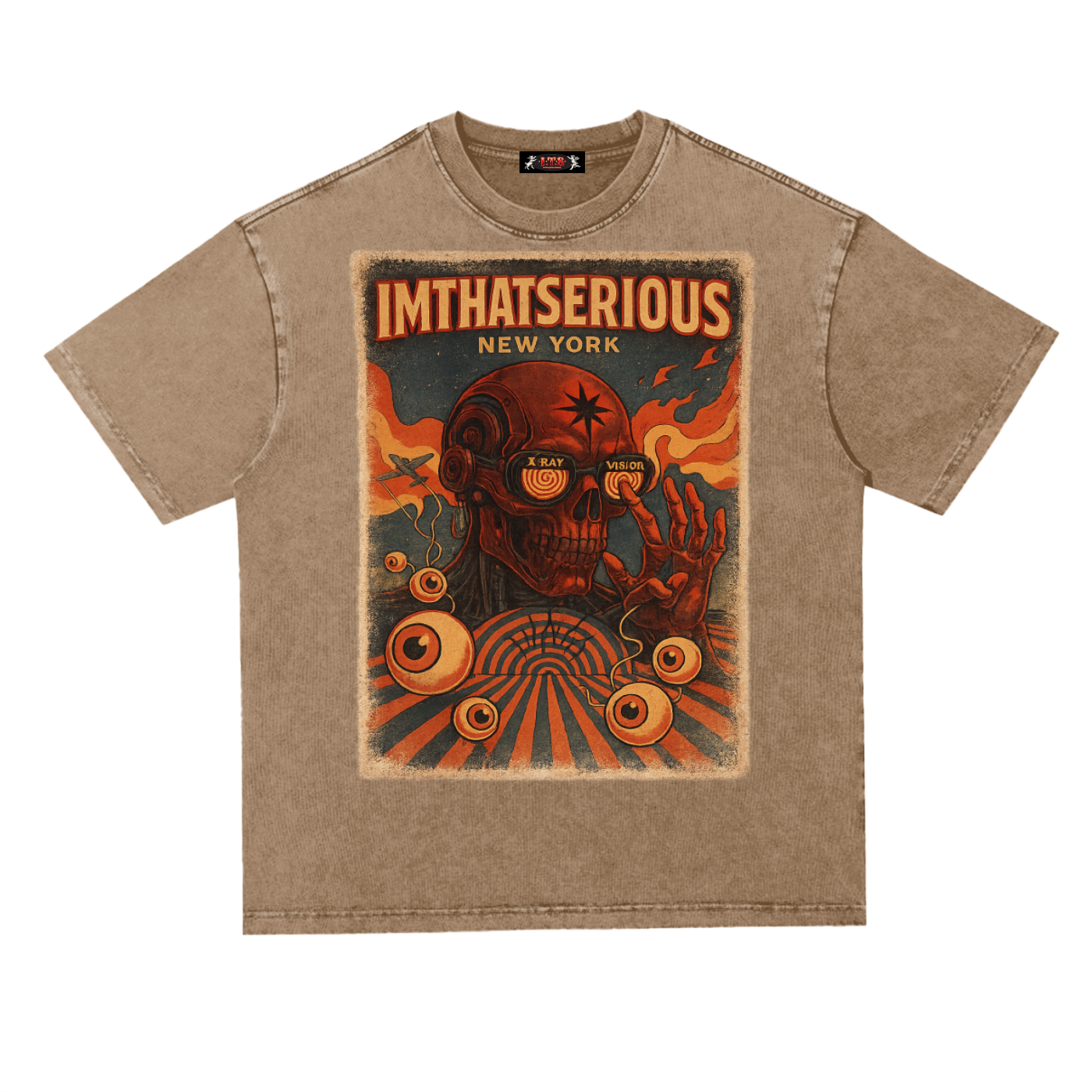 Snow Washed Oversize T-Shirt,X RAY,X RAY Men,X RAY Men T-Shirt,IMTHATSERIOUS,Men,Men T-Shirt