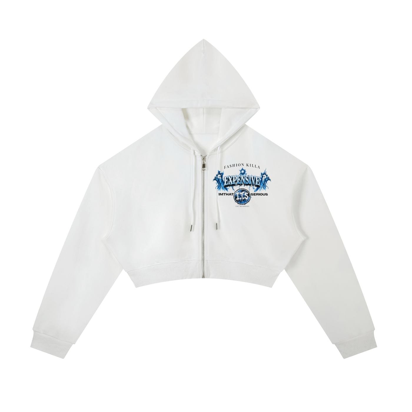 Cropped Zip-Up Hoodie
