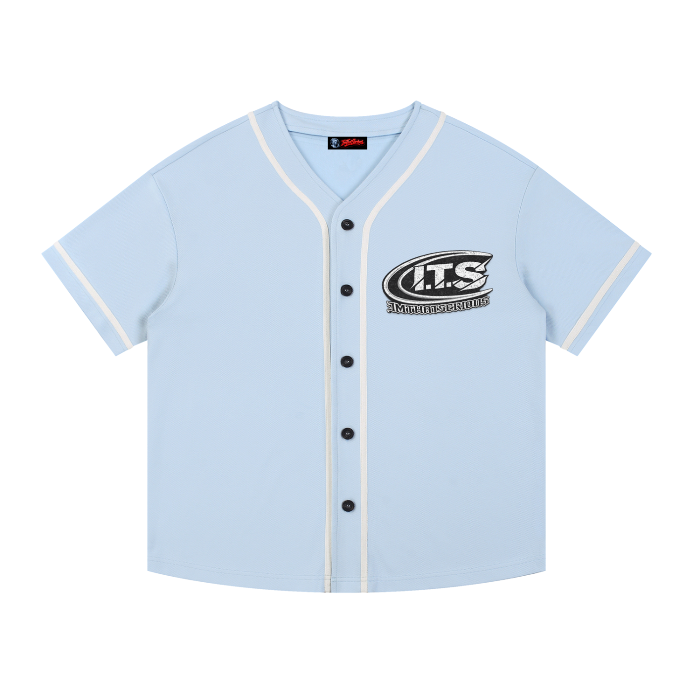 Contrast Piped Button-Up Jerse,Jersey,I Will Win,I Will Win Jersey,I.T.S,IMTHATSERIOUS