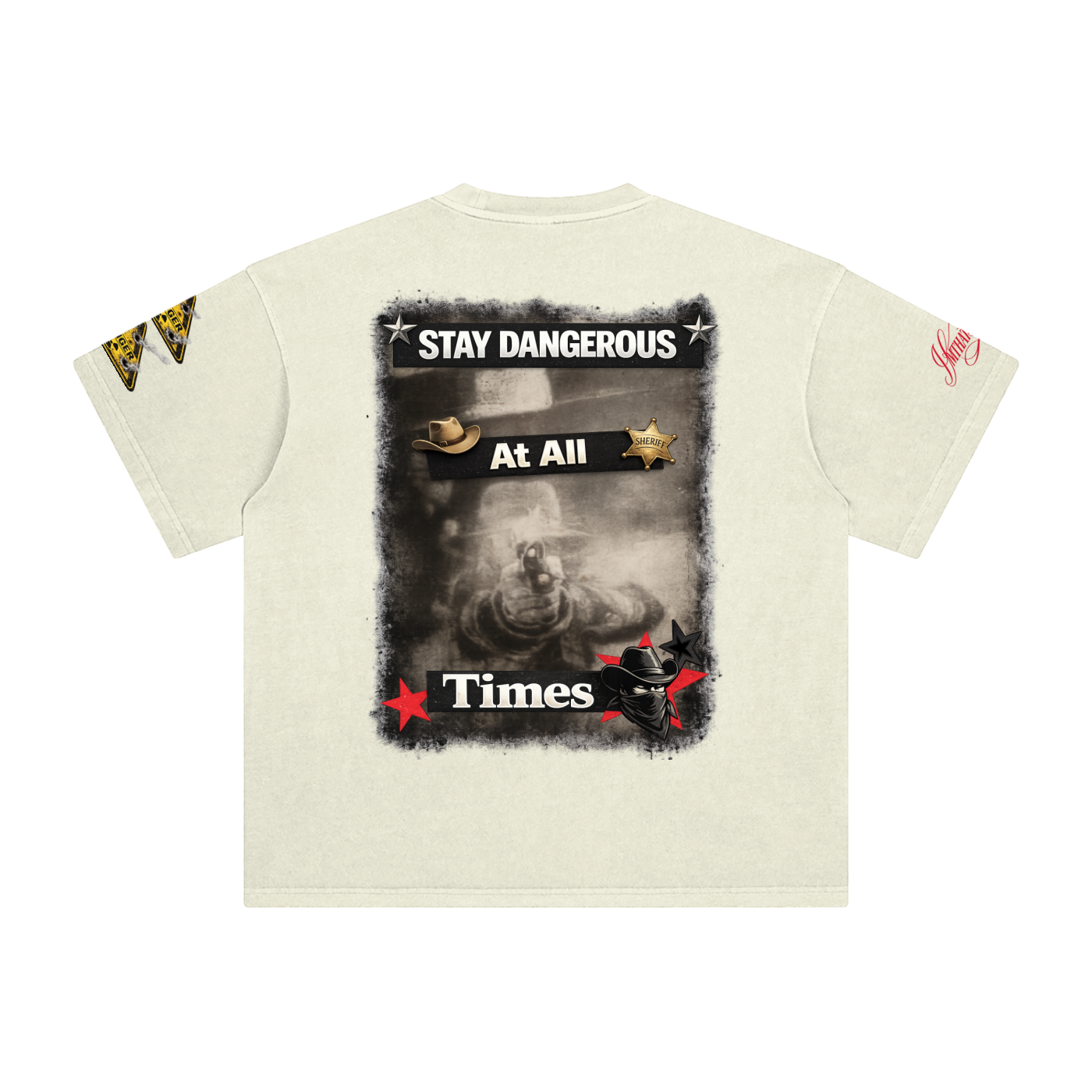 Stay Dangerous,Stay Dangerous Men,Stay Dangerous Men T-Shirt,IMTHATSERIOUS,Men,Men T-Shirt,Enzyme Washed T-Shirt