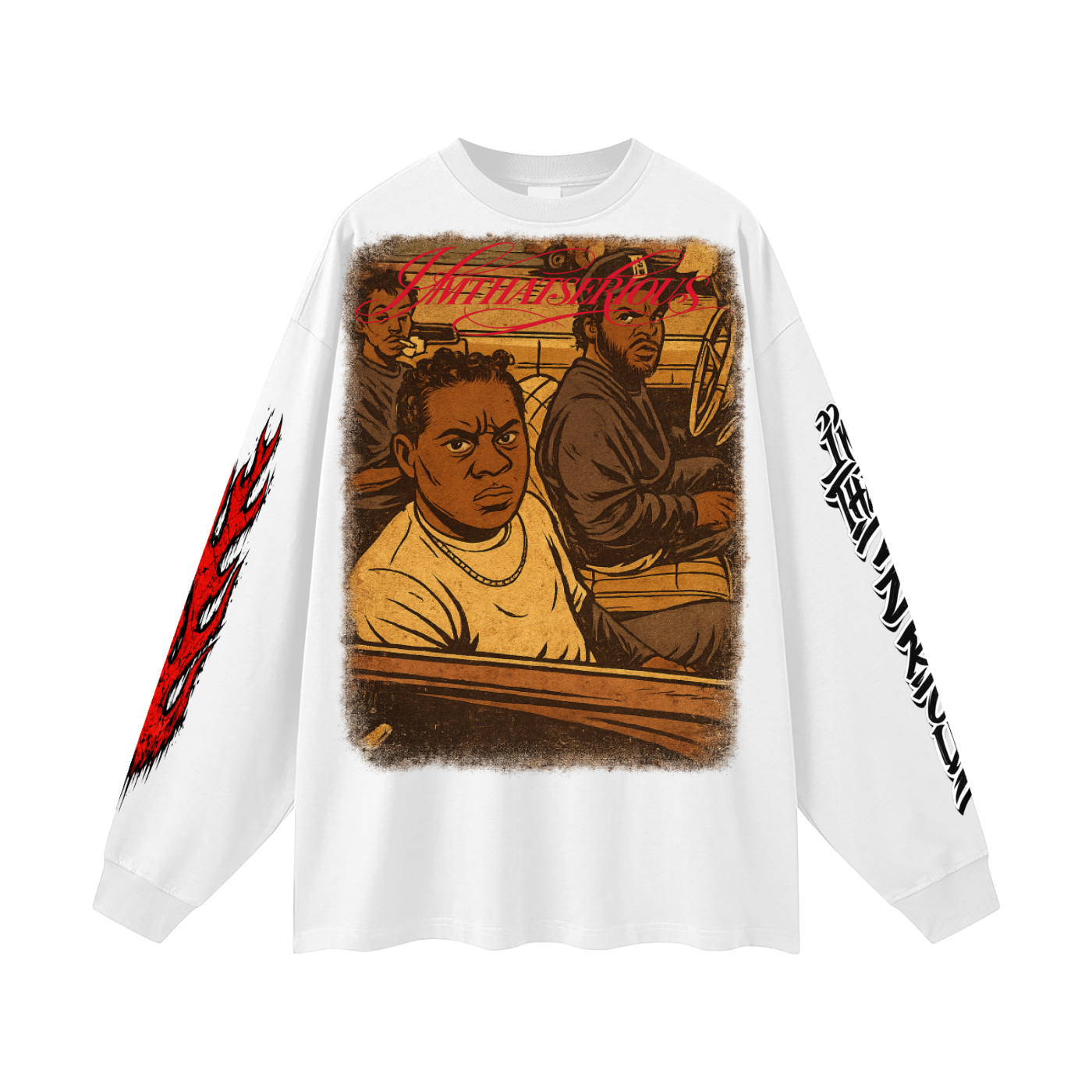 Oversized Long Sleeve T-Shirt,Boyz N the Hood,Boyz N the Hood Men,Boyz N the Hood Men T-Shirt,IMTHATSERIOUS,Men,Men Long Sleeve T-Shirt