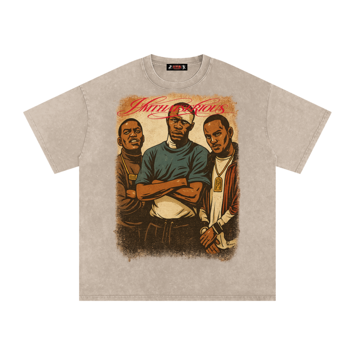 Snow Washed Oversized Cotton T,Paid In Full,Paid In Full Men,Paid In Full Men T-Shirt,IMTHATSERIOUS,Men,Men T-Shirt