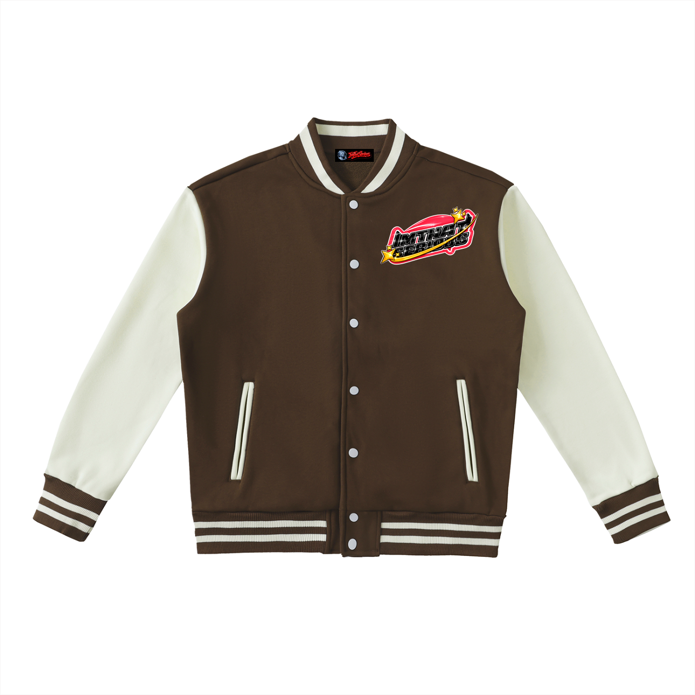Two-Tone Fleeced Varsity Jacke,jacket,varsity jacket,men,imthatserious,varsity