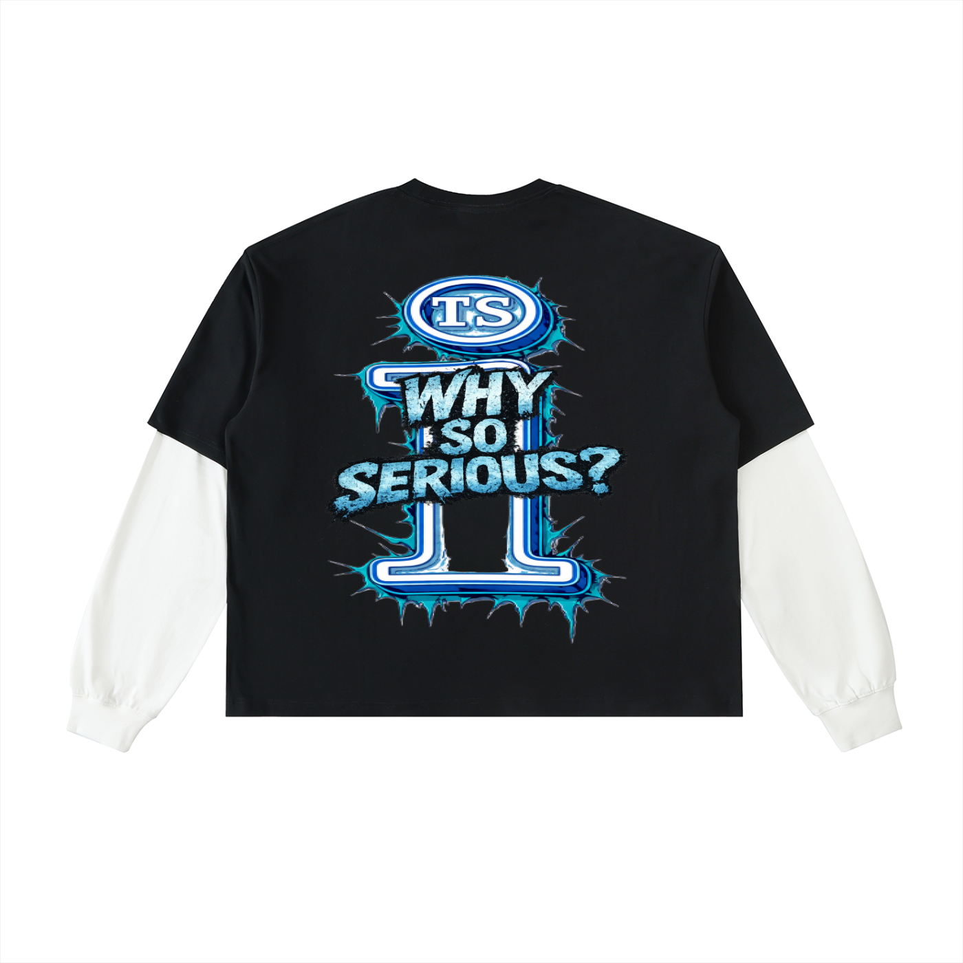 Layered Contrast Sleeve Cotton,Men,Men Long Sleeve T-Shirt,IMTHATSERIOUS,Lil Gangsta,Lil Gangsta Men,Lil Gangsta Men Long Sleeve