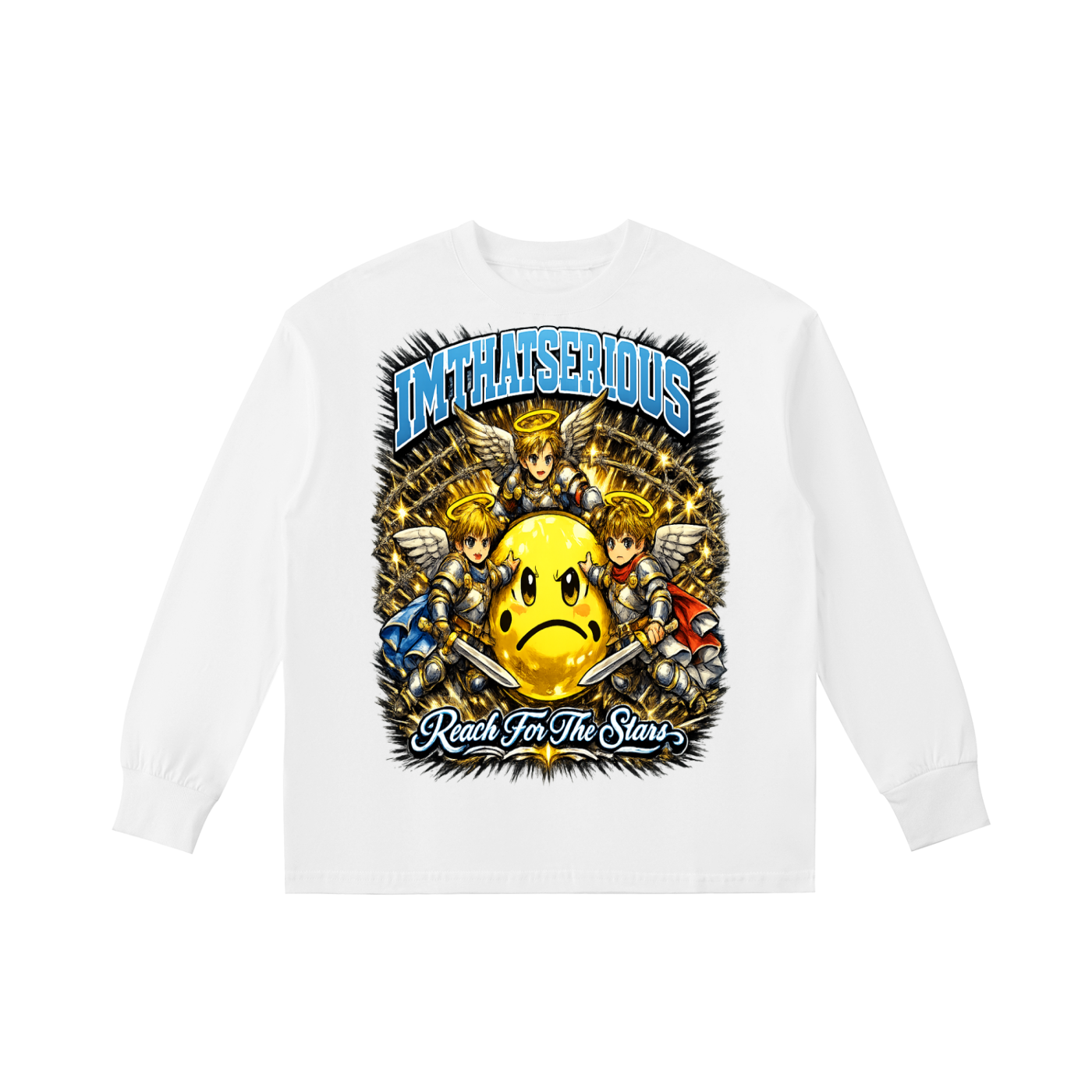 Cotton Long-Sleeve Tee,I.T.S,IMTHATSERIOUS,Kids,Reach For The Stars,Kids Cotton Long-Sleeve Tee,Cotton,Long Sleeve Tee,Reach For The Stars Kids Tee