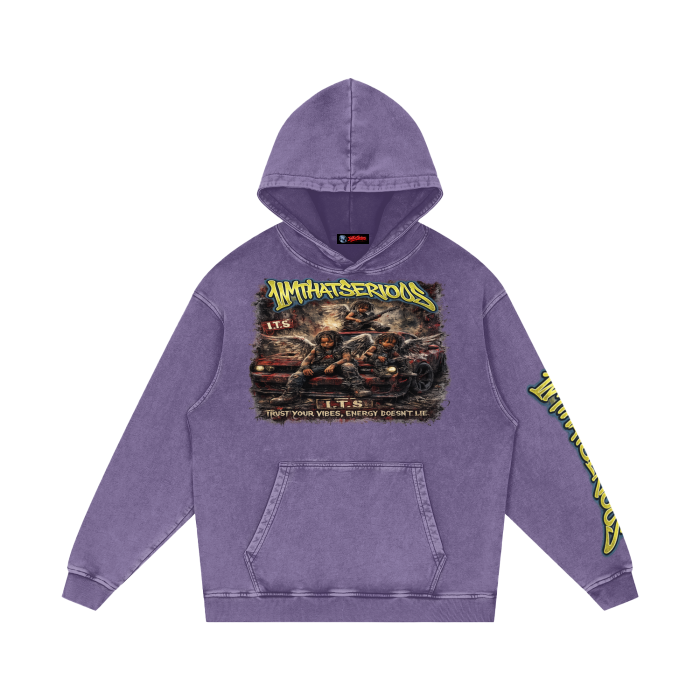 Snow Washed Loose Cotton Hoodi,Trust Your Vibe,Trust Your Vibe Men,Trust Your Vibe Men Hoodie,IMTHATSERIOUS,Men,Men Hoodie,Men Snow Washed Hoodie,Men Cotton Hoodie,Men Snow Washed Loose Hoodie