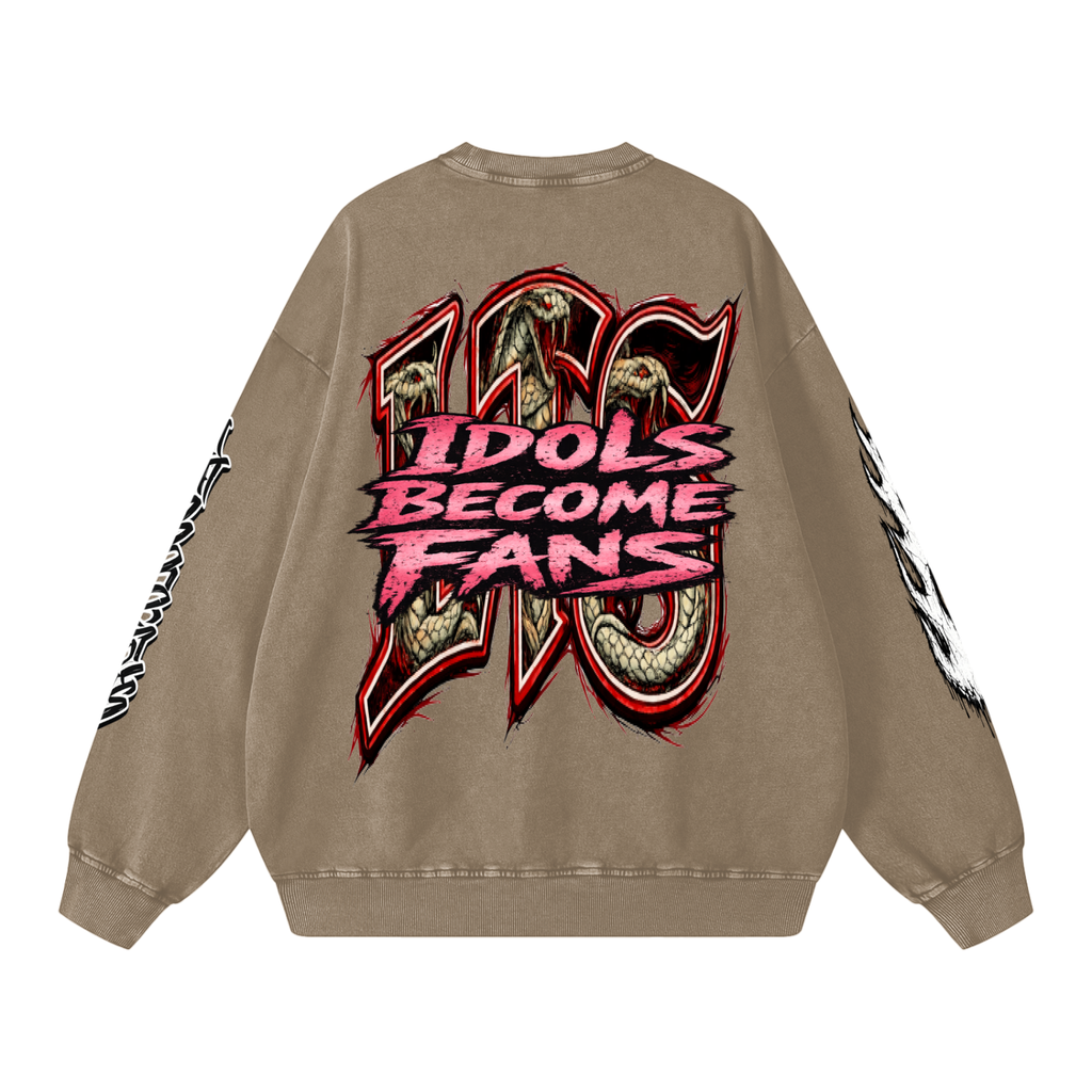 Snow Washed Oversized Sweatshi,Smoke,Smoke Men,Smoke Men Sweatshirt,Men,Men Sweatshirt,IMTHATSERIOUS