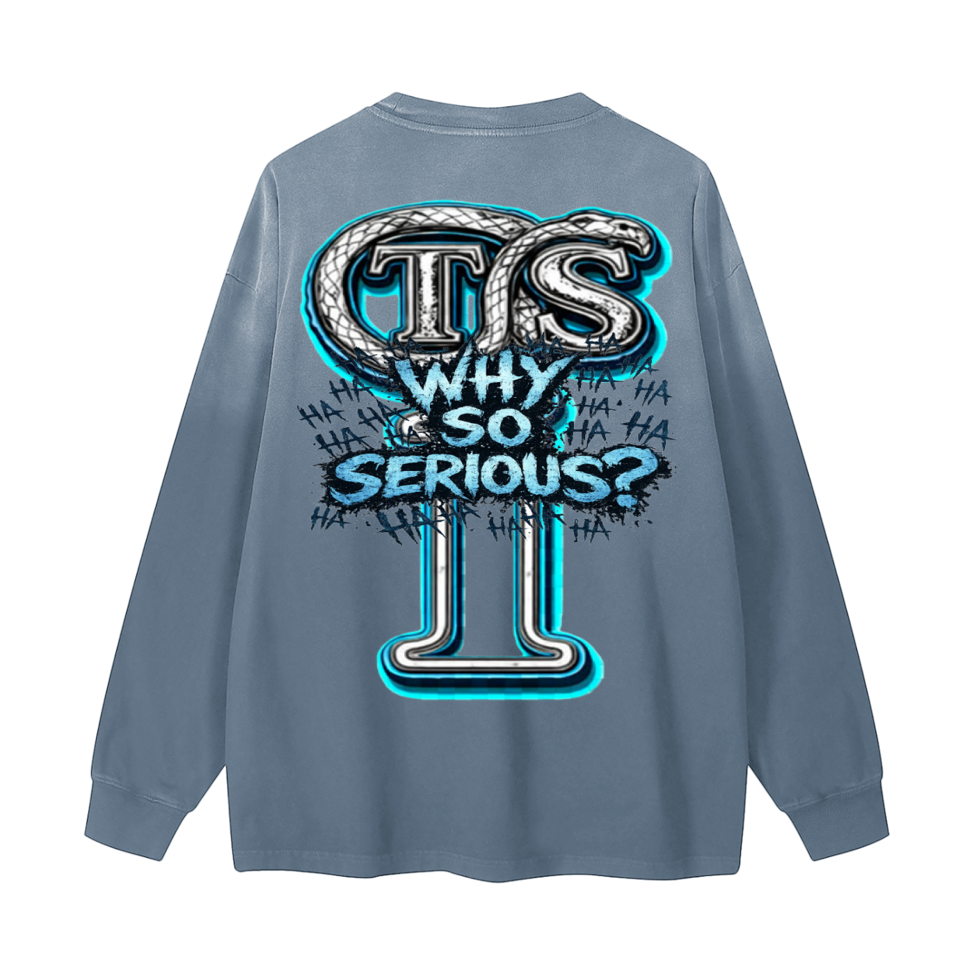 Gradient Washed Long Sleeve T-,Men,Men Long Sleeve T-Shirt,IMTHATSERIOUS,Wolf,Wolf Men,Wolf Men Long Sleeve T-Shirt