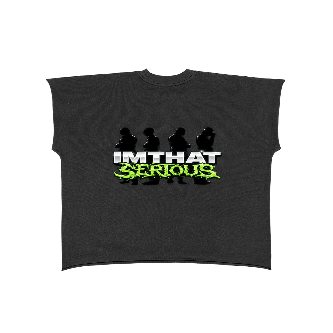 IMTHATSERIOUS,Raw Edge Boxy Non-Shrink T-Shi,Men,Women,Boxy T-Shirt,Raw Edge Boxy T-Shirt,Non Shrink T-Shirt,Boxy Non Shrink T-Shirt