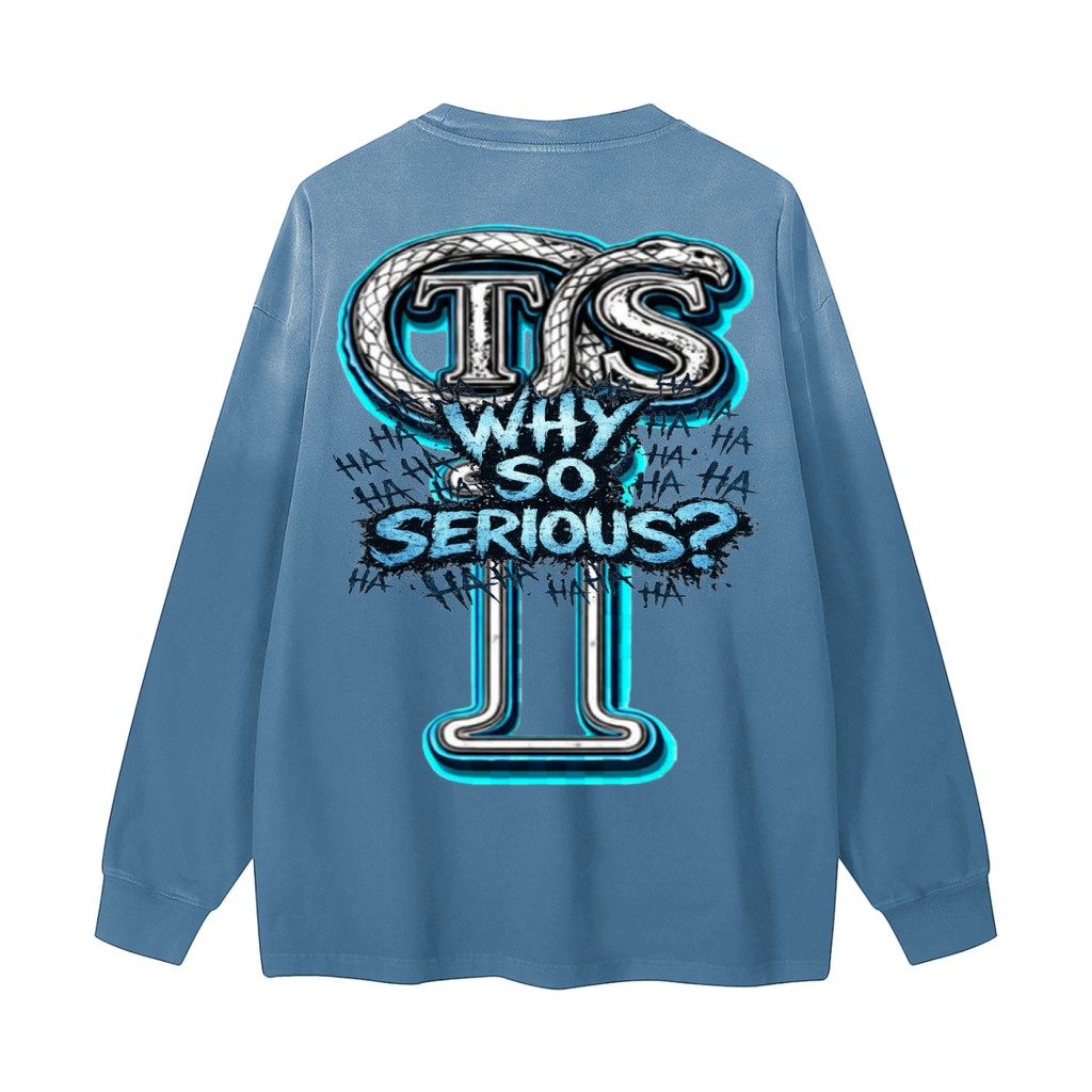 Gradient Washed Long Sleeve T-,Men,Men Long Sleeve T-Shirt,IMTHATSERIOUS,Wolf,Wolf Men,Wolf Men Long Sleeve T-Shirt