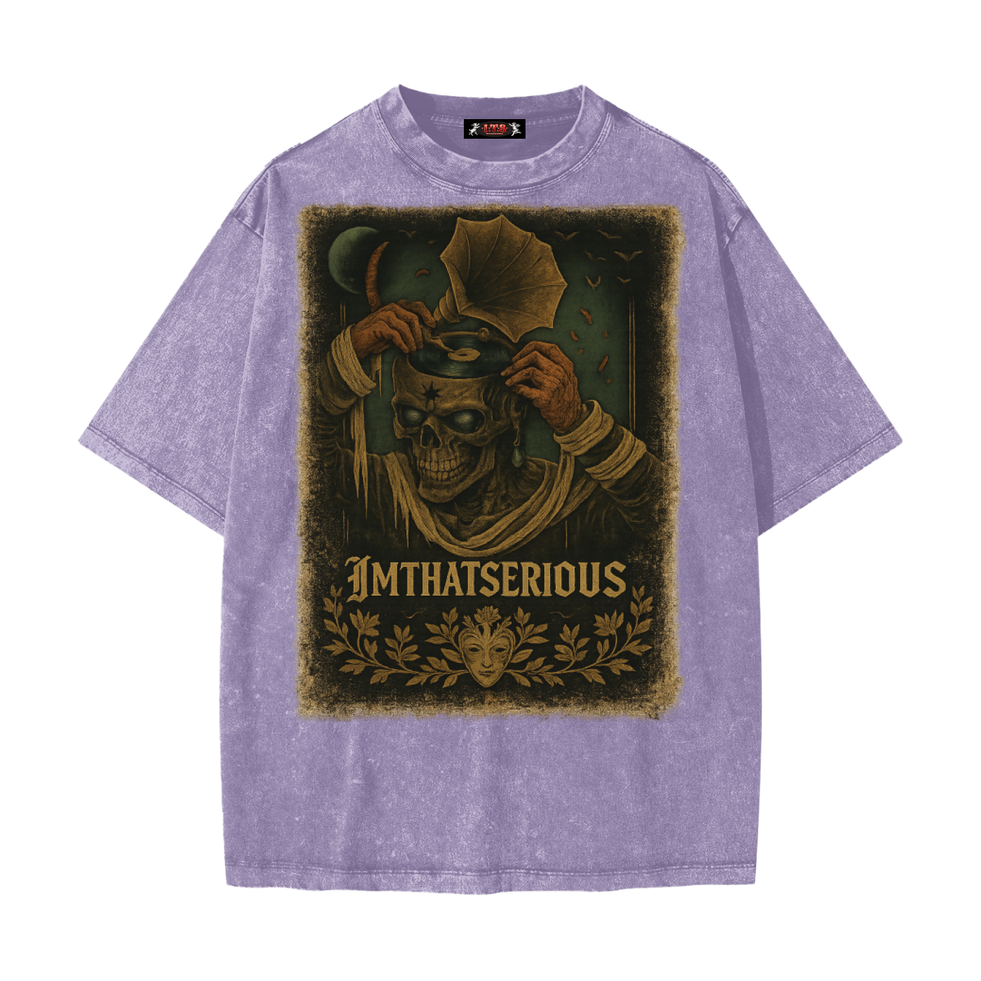 Snow Washed T-Shirt,Music Head,Music Head Men,Music Head Men T-Shirt,Men,Men T-Shirt,IMTHATSERIOUS