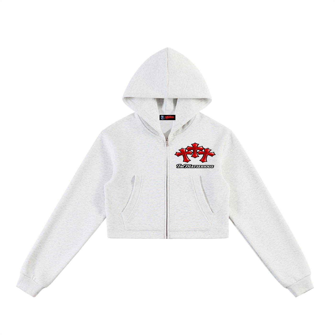 Cropped Zip-Up Hoodie,IMTHATSERIOUS,Power,Power Hoodie,Power Tracksuit,Power Cropped Hoodie,Power Zip Up Hoodie,Women,Female,Tracksuit