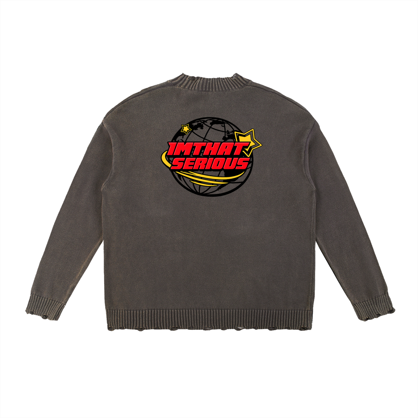 Vintage Washed Hand-Frayed Swe,Sweater,vintage washed sweater,women,men,imthatserious,hand frayed sweater