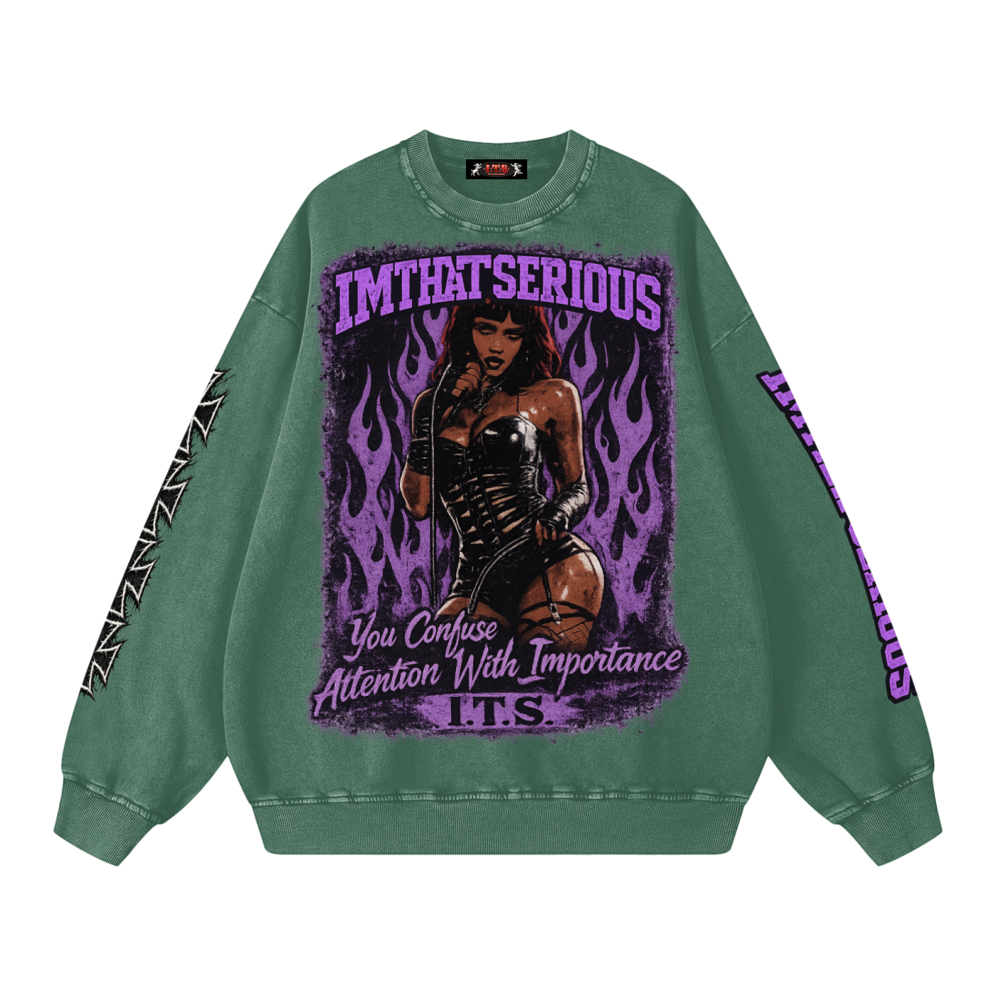 Snow Washed Oversized Sweatshi,IMTHATSERIOUS,Men,Men Sweatshirt,Hottie,Hottie Men,Hottie Men Sweatshirt