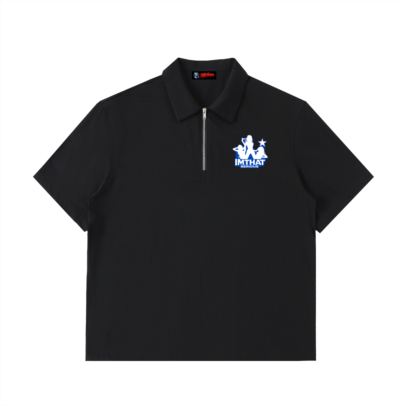 Half-Zip Cotton Polo Shirt,IMTHATSERIOUS,Polo Shirt,Cotton Polo Shirt,Half Zip Polo Shirt,Men,Women,Shirt