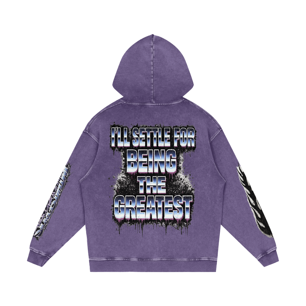 The Greatest,The Greatest Men,The Greatest Men Hoodie,Snow Washed Loose Cotton Hoodi,IMTHATSERIOUS,Men,Men Hoodie,Men Snow Washed Hoodie,Men Cotton Hoodie,Men Snow Washed Cotton Hoodie