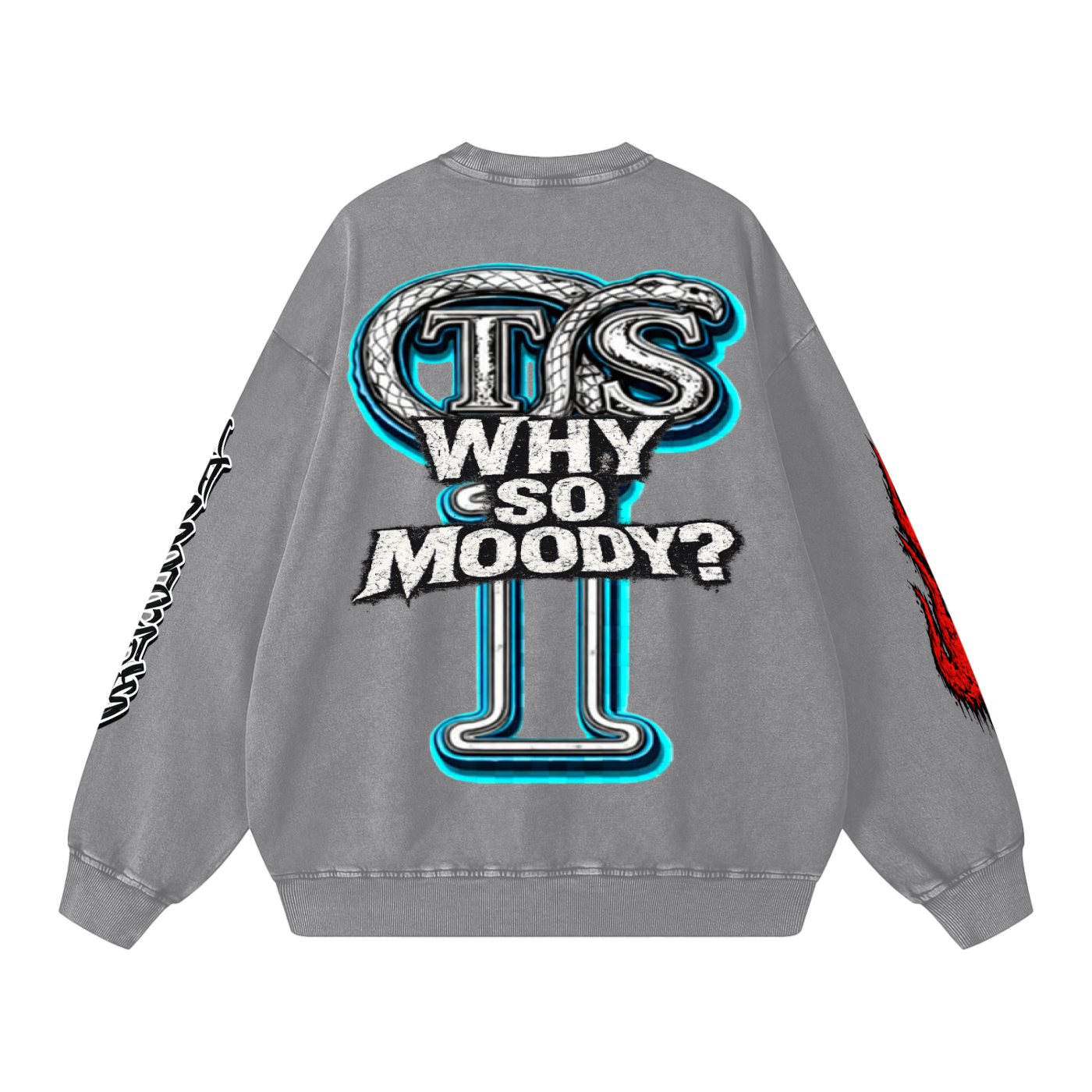 Snow Washed Oversized Sweatshi,Sinners,Sinners Men,Sinners Men Sweatshirt,Men,Men Sweatshirt,IMTHATSERIOUS