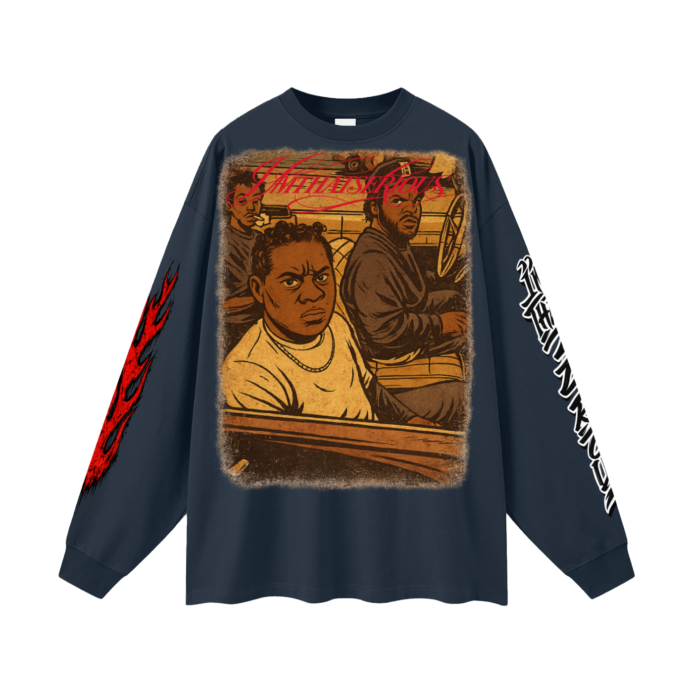Oversized Long Sleeve T-Shirt,Boyz N the Hood,Boyz N the Hood Men,Boyz N the Hood Men T-Shirt,IMTHATSERIOUS,Men,Men Long Sleeve T-Shirt