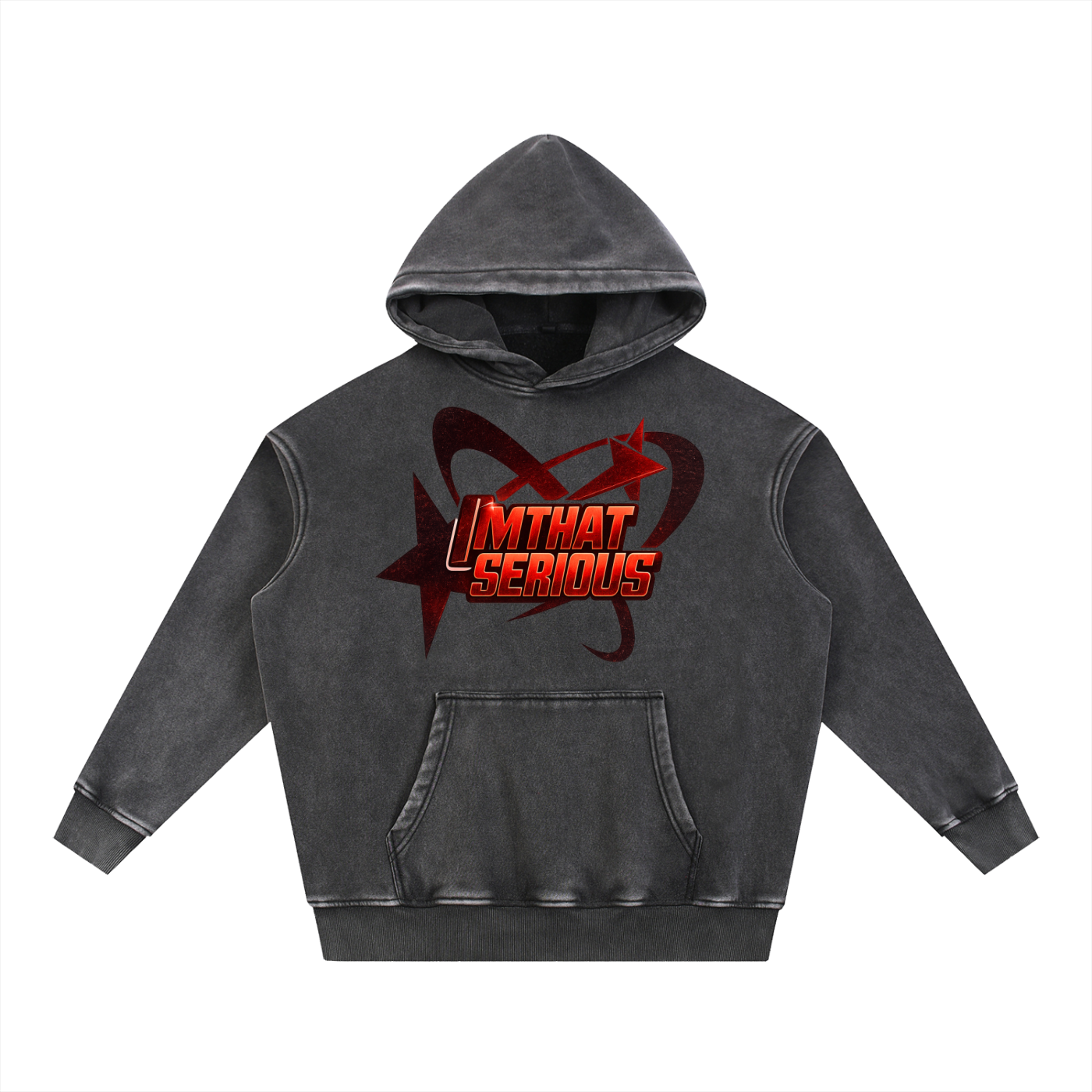 Snow Wash Fleece Oversize Hood,Men,Men Hoodie,Men Oversize Hoodie,IMTHATSERIOUS