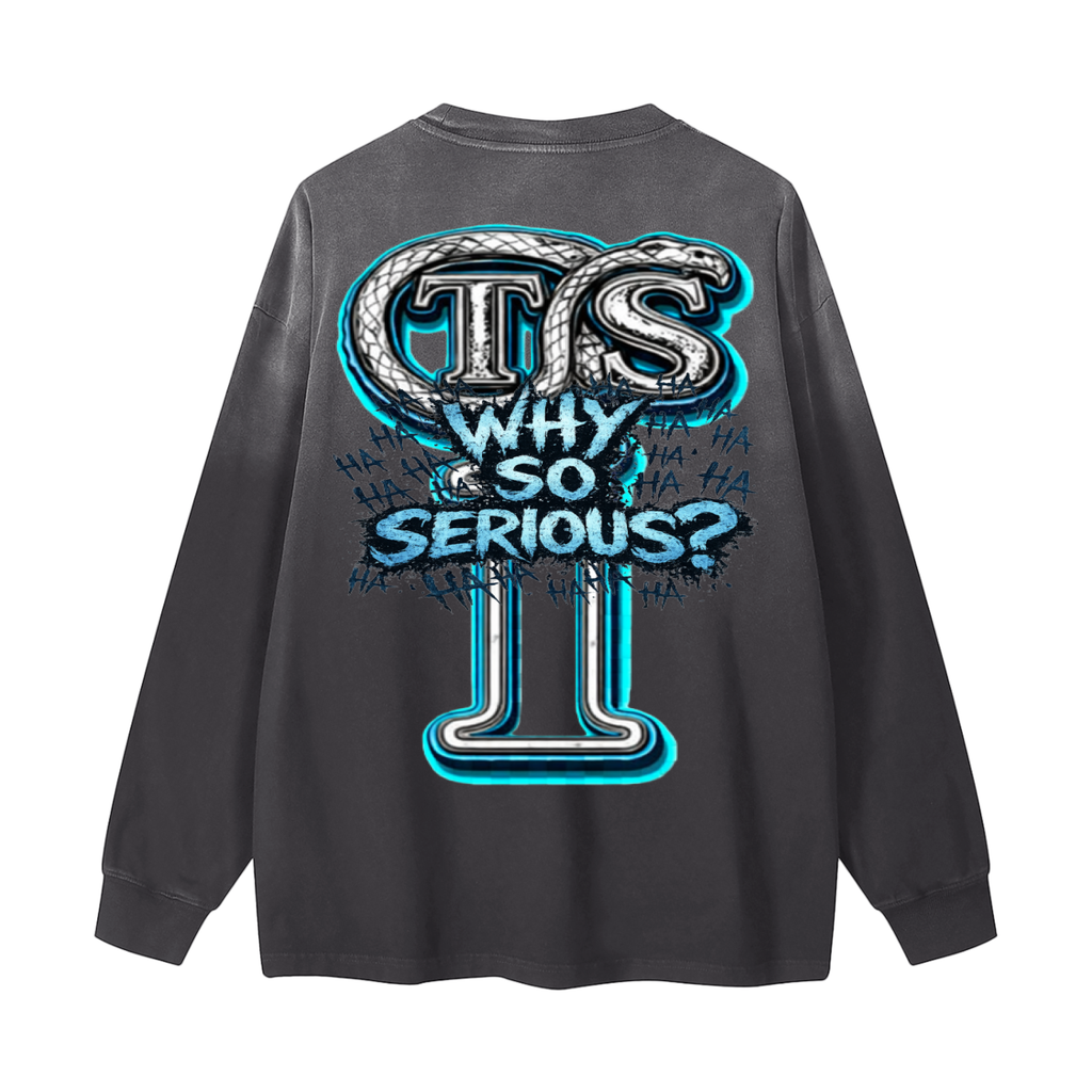 Gradient Washed Long Sleeve T-,Men,Men Long Sleeve T-Shirt,IMTHATSERIOUS,Wolf,Wolf Men,Wolf Men Long Sleeve T-Shirt