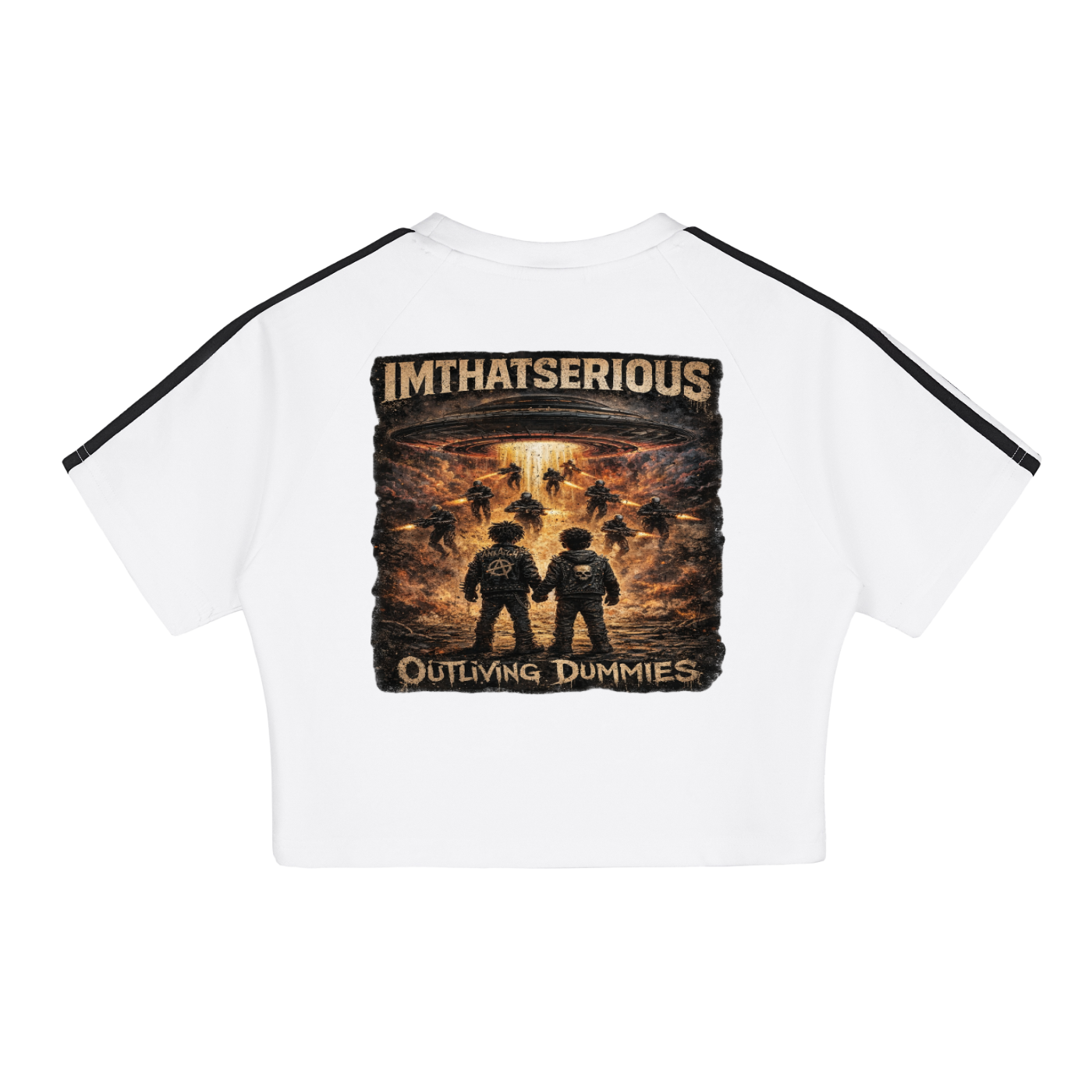 The Invaders,The Invaders Crop Top,The Invaders Female Crop Top,IMTHATSERIOUS,Taped Crop Top,Female Taped Crop Top