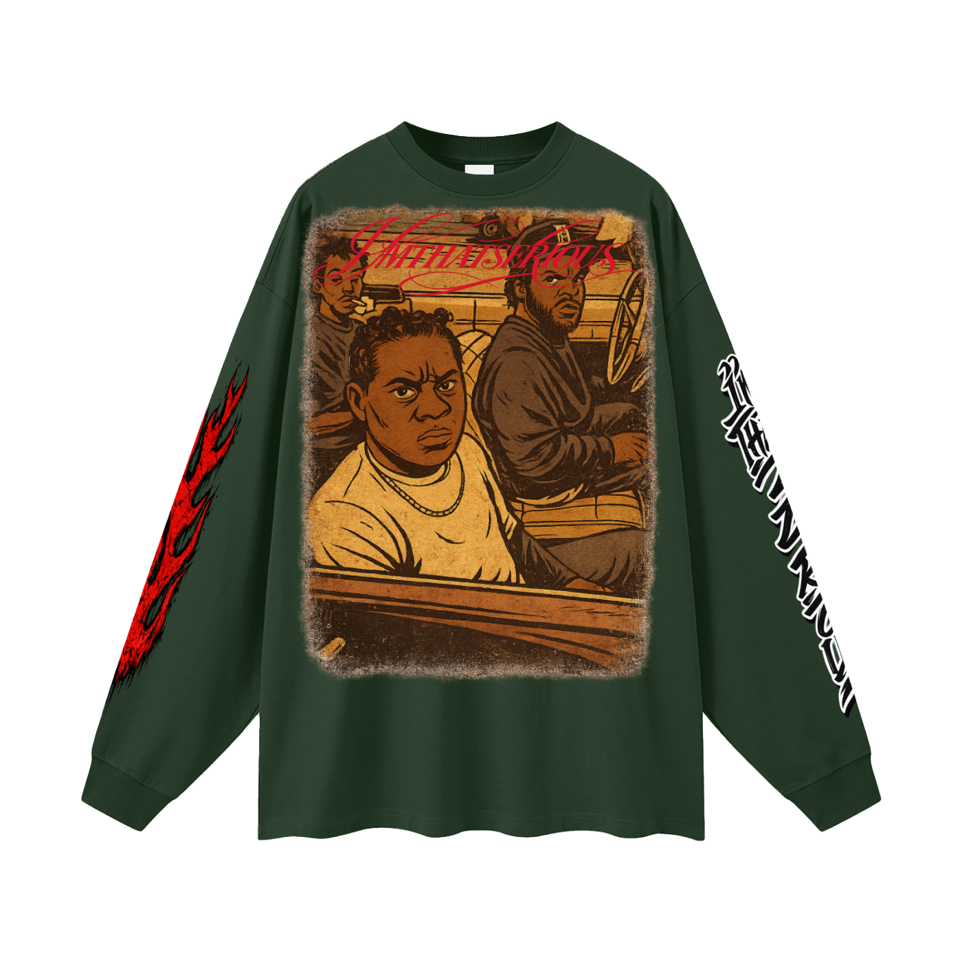 Oversized Long Sleeve T-Shirt,Boyz N the Hood,Boyz N the Hood Men,Boyz N the Hood Men T-Shirt,IMTHATSERIOUS,Men,Men Long Sleeve T-Shirt