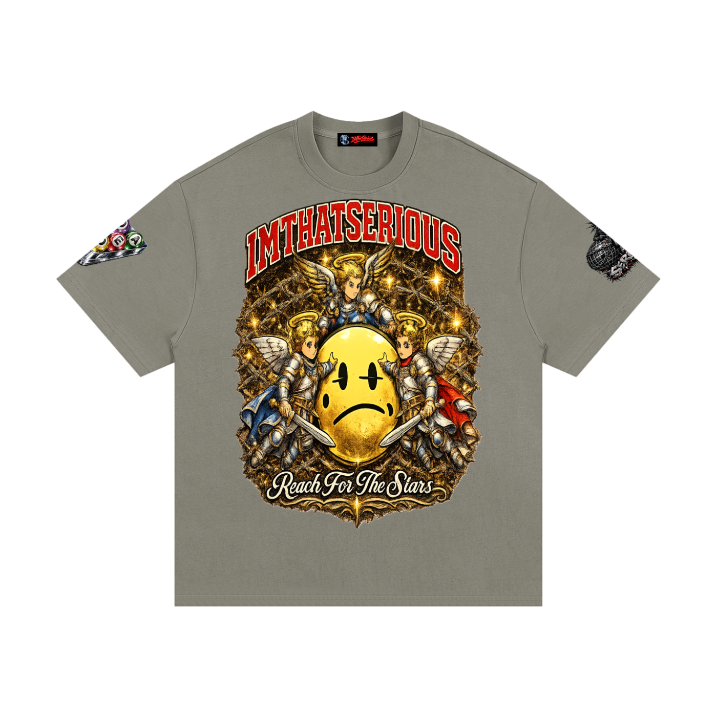  Heavyweight Cotton T-Shirt,I.T.S,IMTHATSERIOUS,Reach For The Stars,Reach For The Stars T-shirt,T-shirt,Men,Men T-shirt,Cotton T-shirt,Men Cotton T-shirt