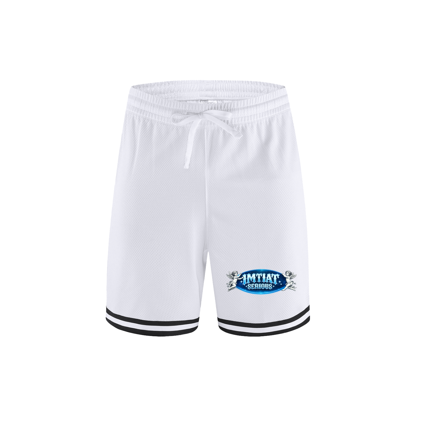 Men,Men Shorts,IMTHATSERIOUS,Stripe Trim Basketball Shorts