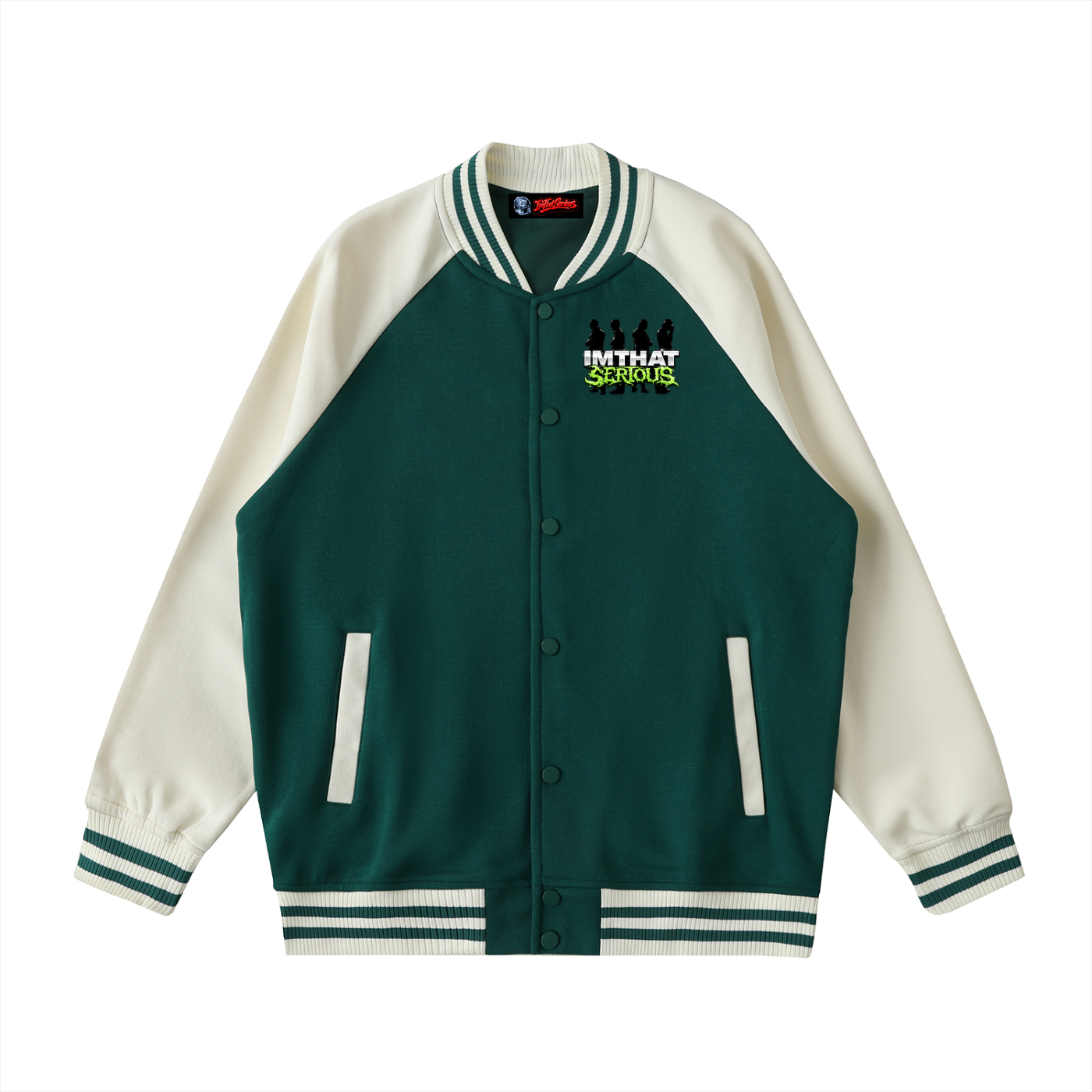 Two Tone Raglan Sleeve Varsity,varsity jacket,jacket,men,women,imthatserious