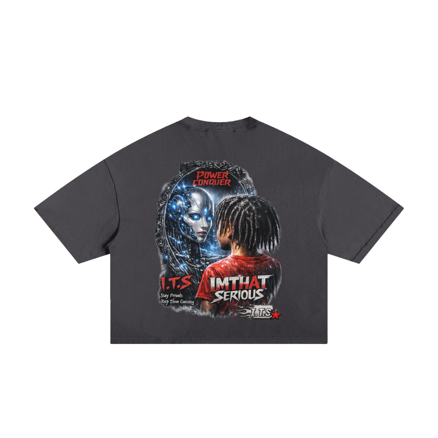 Frayed Boxy Tee,Vision,Vision Tee,Vision Boxy Tee,Boxy Tee,IMTHATSERIOUS,Men,Men Tee,Men Boxy Tee,T-Shirt