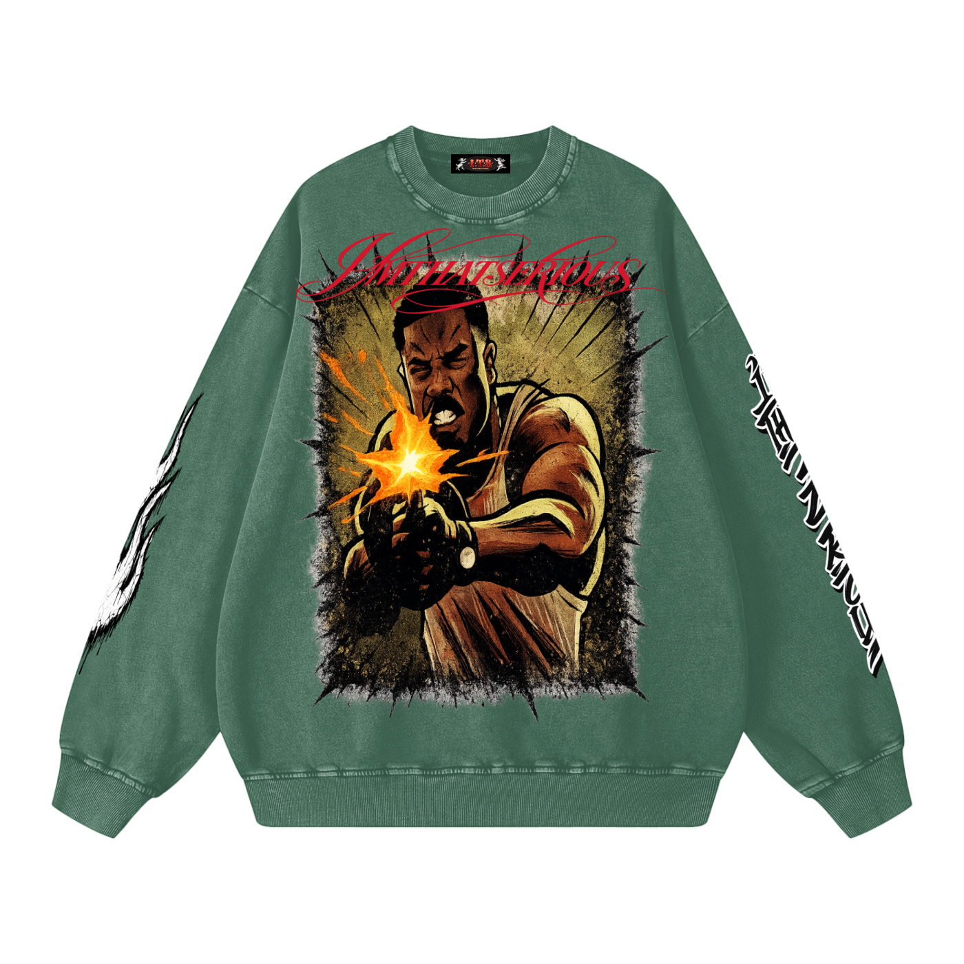 Snow Washed Oversized Sweatshi,Smoke,Smoke Men,Smoke Men Sweatshirt,Men,Men Sweatshirt,IMTHATSERIOUS