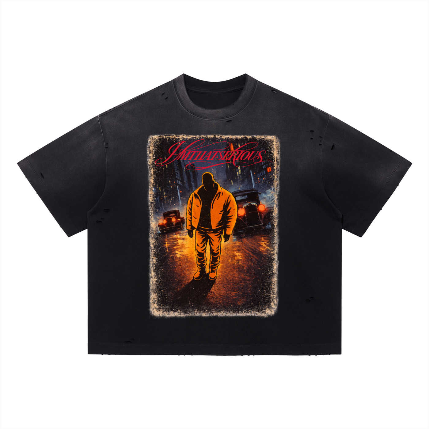 Vintage Washed Distressed Boxy,Men,Men T-Shirt,IMTHATSERIOUS,Ye,Ye Men,Ye Men T-Shirt