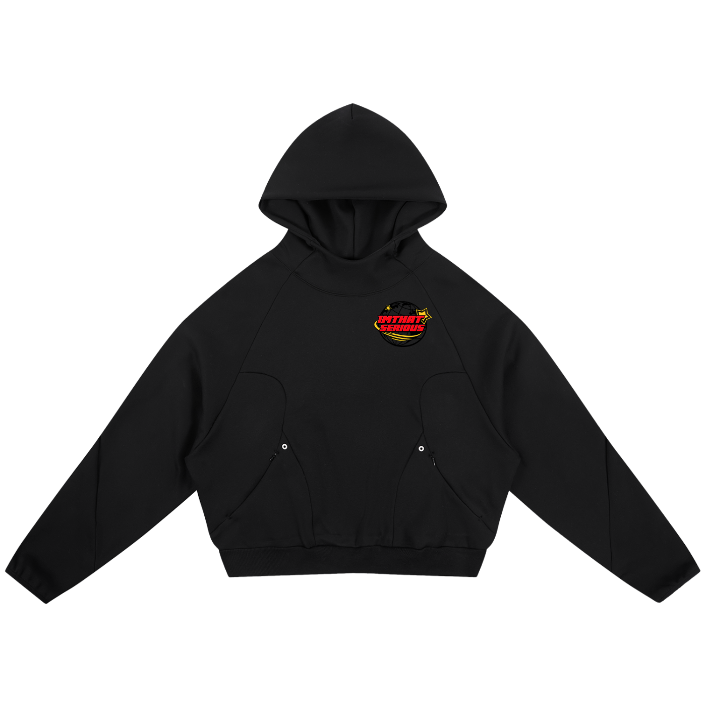 Curved Panel Raglan Hoodie,IMThatserious,women,men,hoodie,raglan hoodie